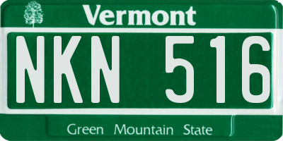VT license plate NKN516