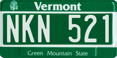 VT license plate NKN521