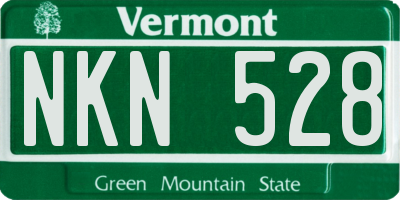 VT license plate NKN528
