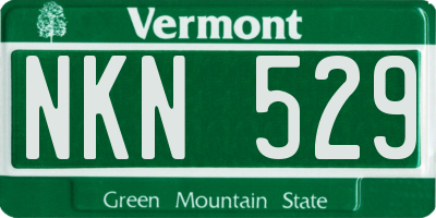 VT license plate NKN529