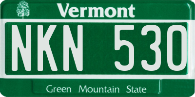 VT license plate NKN530