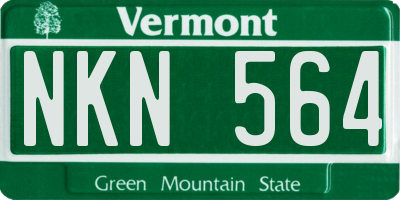 VT license plate NKN564