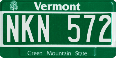 VT license plate NKN572