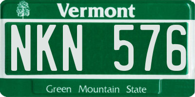 VT license plate NKN576