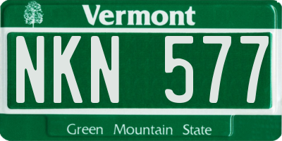 VT license plate NKN577