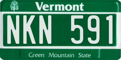 VT license plate NKN591