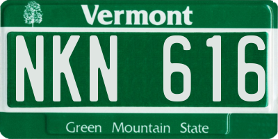 VT license plate NKN616