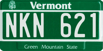 VT license plate NKN621