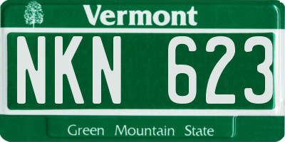 VT license plate NKN623