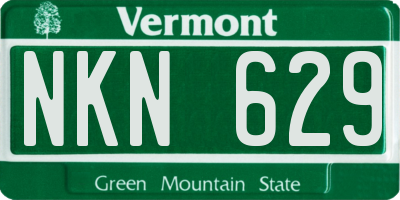 VT license plate NKN629