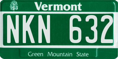 VT license plate NKN632
