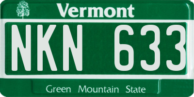 VT license plate NKN633