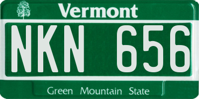 VT license plate NKN656