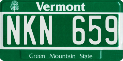 VT license plate NKN659