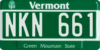 VT license plate NKN661