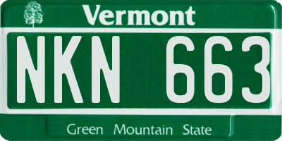 VT license plate NKN663