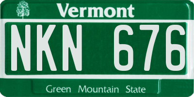VT license plate NKN676