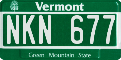 VT license plate NKN677