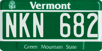 VT license plate NKN682