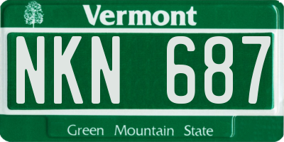 VT license plate NKN687