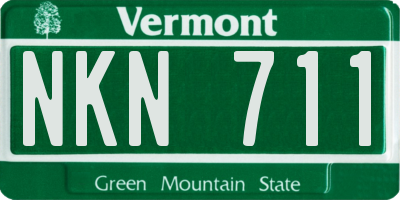 VT license plate NKN711