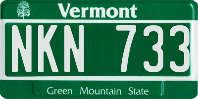 VT license plate NKN733