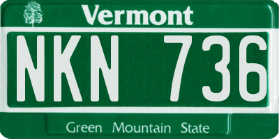 VT license plate NKN736