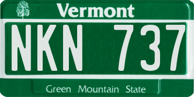 VT license plate NKN737