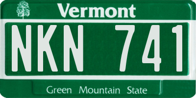 VT license plate NKN741