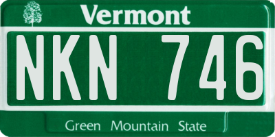 VT license plate NKN746