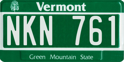 VT license plate NKN761