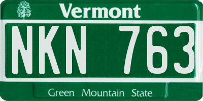 VT license plate NKN763