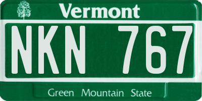 VT license plate NKN767