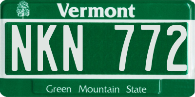 VT license plate NKN772