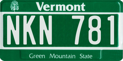 VT license plate NKN781