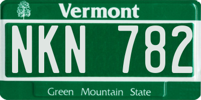 VT license plate NKN782