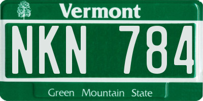 VT license plate NKN784
