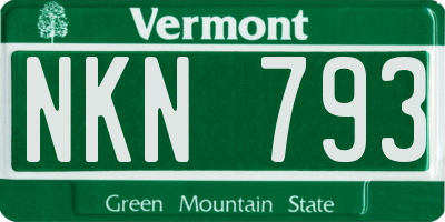 VT license plate NKN793