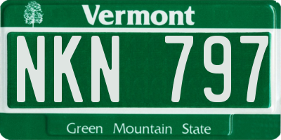 VT license plate NKN797