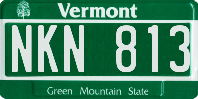 VT license plate NKN813