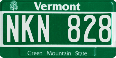 VT license plate NKN828