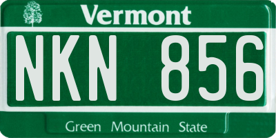 VT license plate NKN856