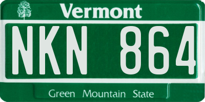 VT license plate NKN864