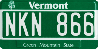 VT license plate NKN866