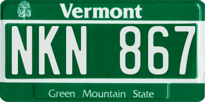 VT license plate NKN867