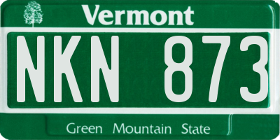 VT license plate NKN873