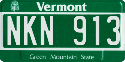 VT license plate NKN913