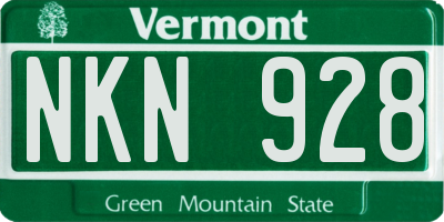 VT license plate NKN928