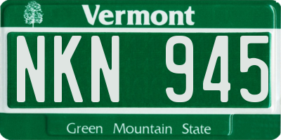 VT license plate NKN945