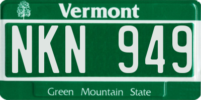 VT license plate NKN949